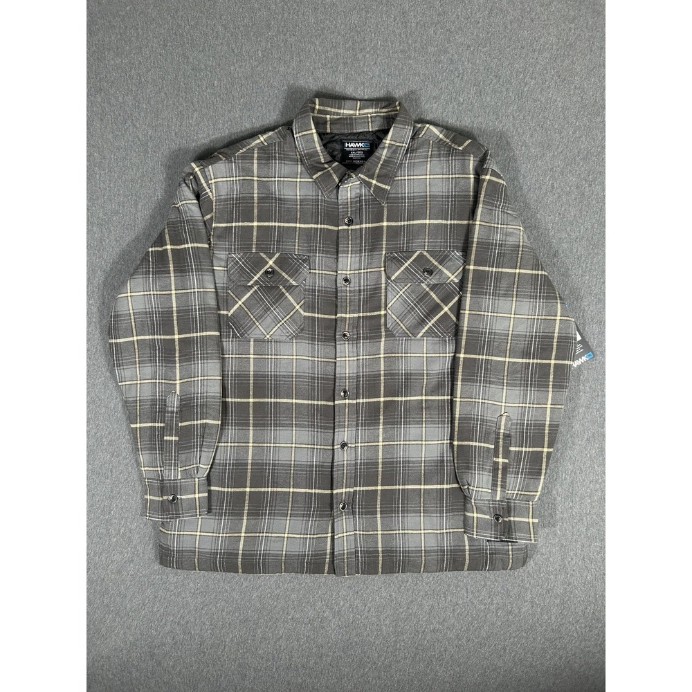 NWT Tony Hawk Flannel Shirt Jacket Men's Quilted Lined Plaid 2XL